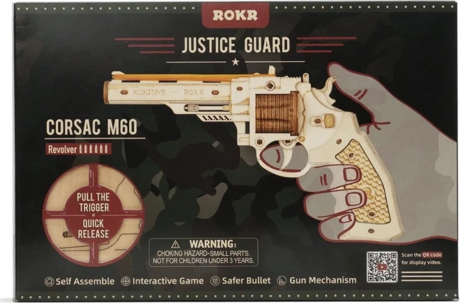 RoboTime 3D træ mekanisk puslespil Revolver Corsac