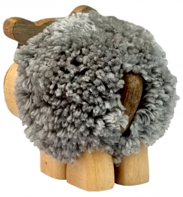 Træfigur XL Flodhest med Pompon