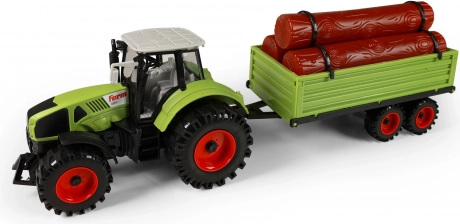 Traktor med trækvogn til træ 45 cm