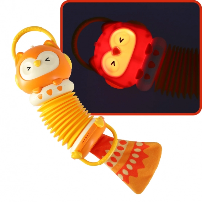 Børneakkordeon Ugle orange