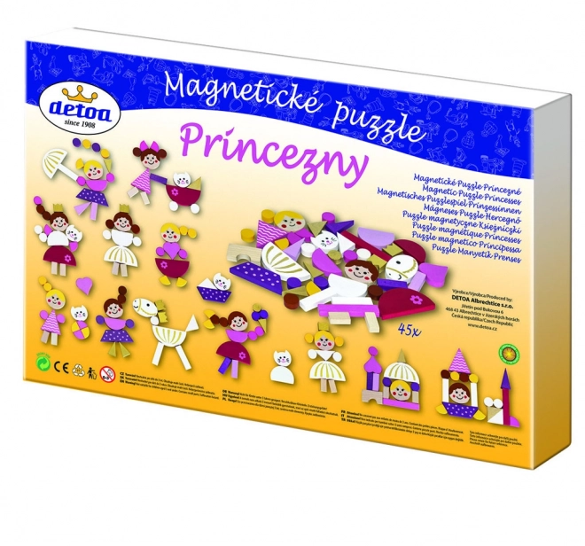 Magnetisk puslespil Prinsesser i kasse 33x23x3,5cm