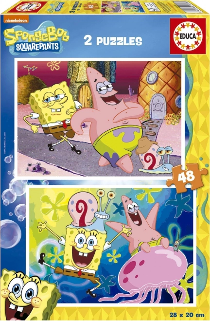 Puslespil SpongeBob 2x48 brikker