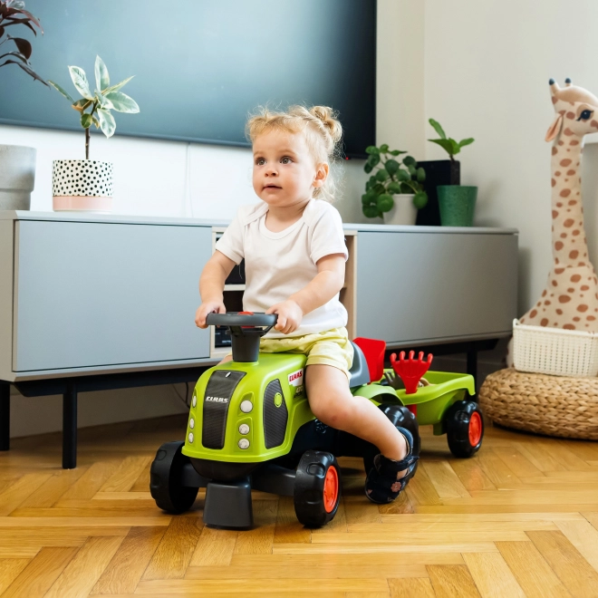 Falk børnetraktor Claas 470 Arion grøn med anhænger og sæt til sand