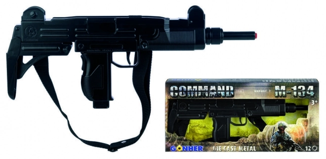 Maskinpistol metal sort 12 skud