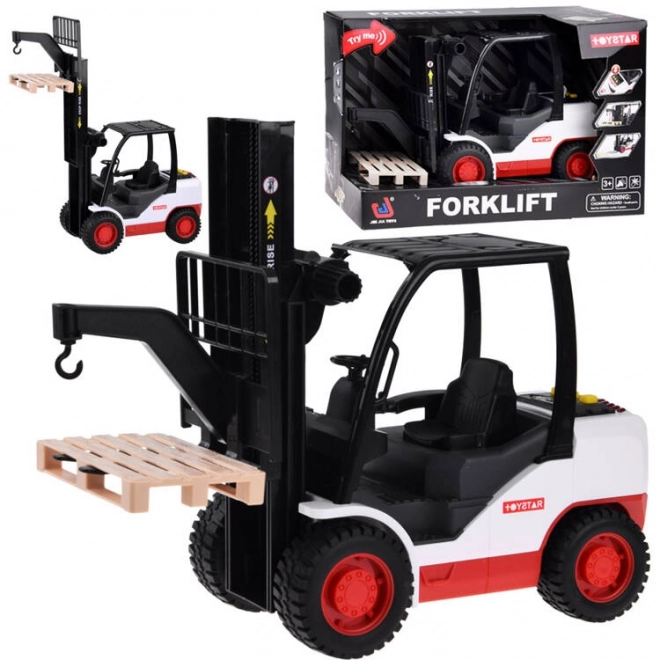 Stor gaffeltruck med palle