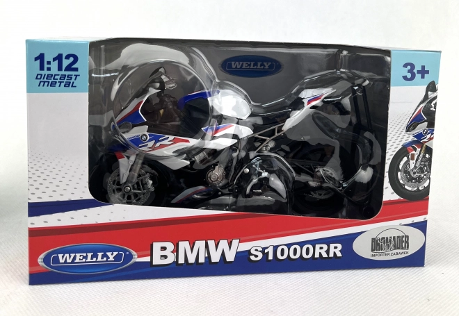 Welly Motorcykel BMW S1000RR 1:12 hvid