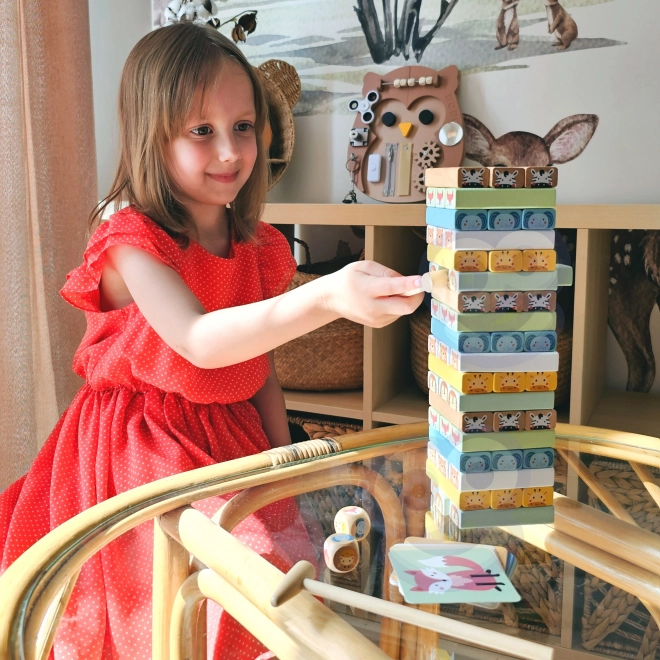 TOOKY TOY gyngende tårn med dyr
