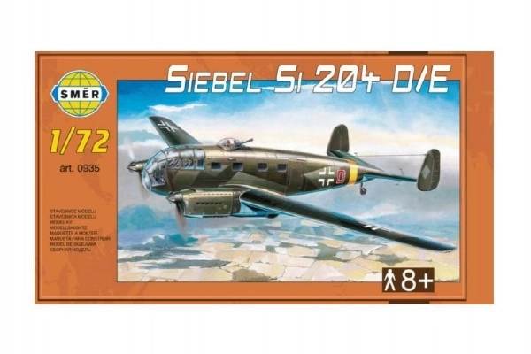 Model Siebel Si 204 D/E 1:72 29,5x16,6cm i æske 34x19x5,5cm