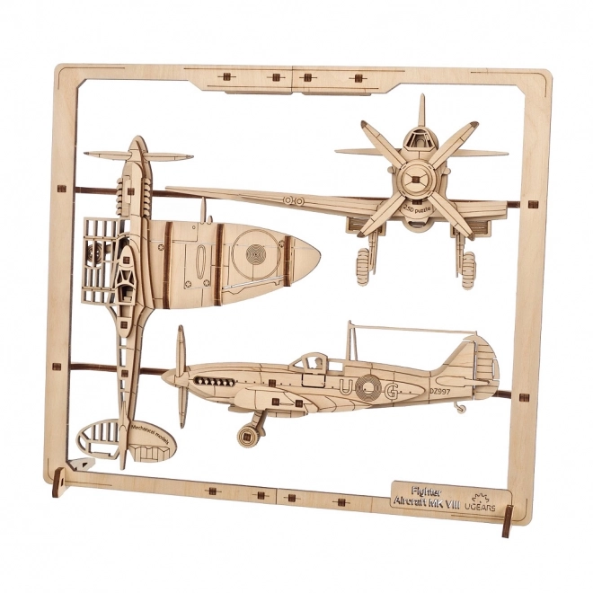 Ugears træ mekanisk puslespil Jagerfly