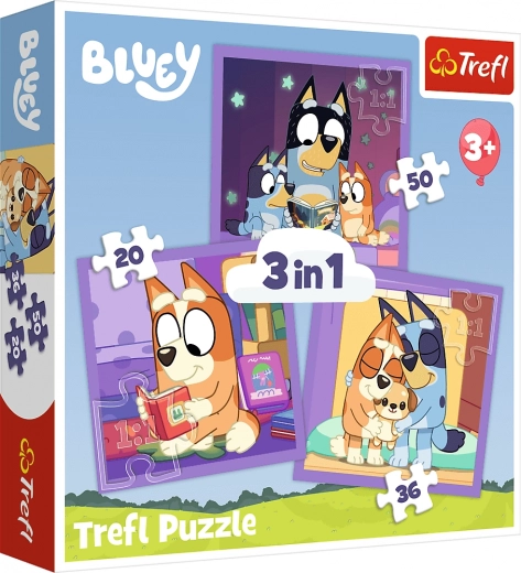 Puslespil TREFL Mød Bluey 3-i-1