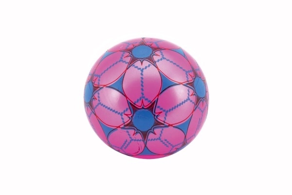 Farverig umalet gummibold i net - 23 cm