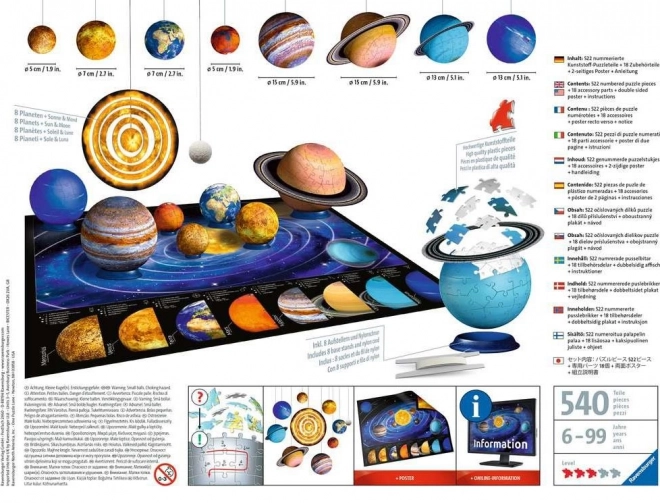 Ravensburger 3D puslespil solsystem