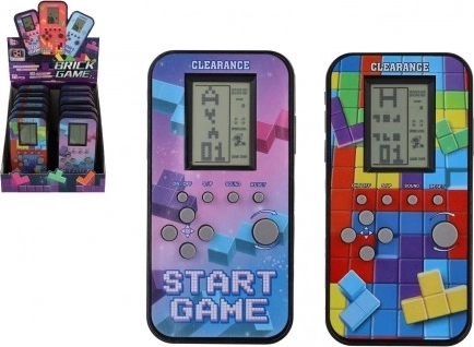 Digitalt lommespil Brick Game – retropuslespil med faldende klodser