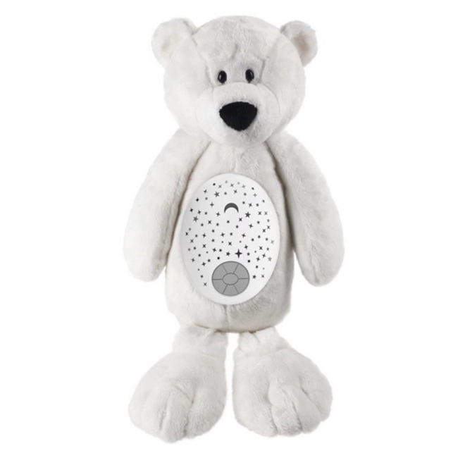 Bamse sut 3-i-1 til b8rn fra 6m+ Sensorisk legetf8j + Projektor + Musikboks + Plys legetf8j