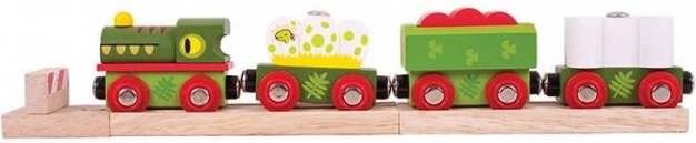 Dinosaur-tog med skinner Bigjigs Rail