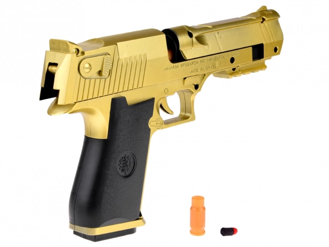 Børnelegepistol med skumammunition og lyddæmper