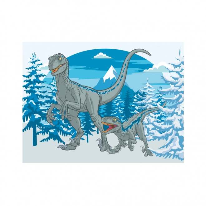 Kubus klodser Jurassic World træ 12 stk i æske 22x18x4cm