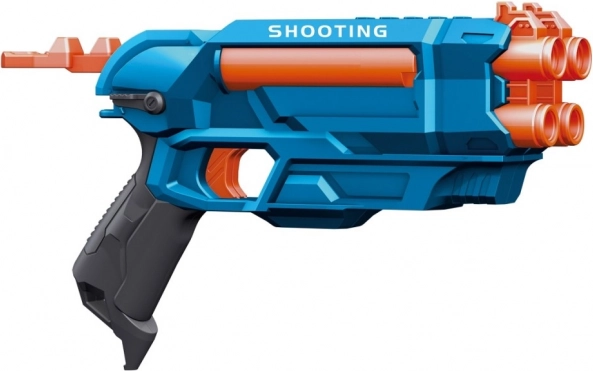 Blaster Turbo med rækkevidde på 8–15 m og 6 patroner