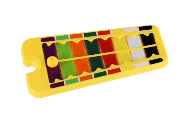 Xylofon plast/metal 24 cm med kølle i kassen 29x16x3 cm