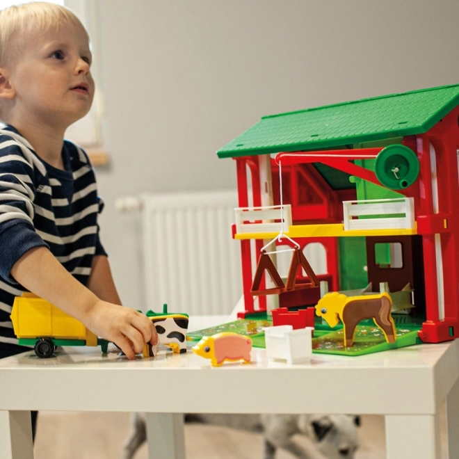 Lille Hus Gård stald 40x35cm i kasse 59x40x15cm Wader