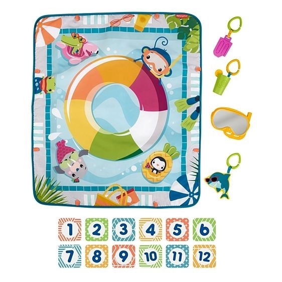 Fisher Price legetæppe med pooltema