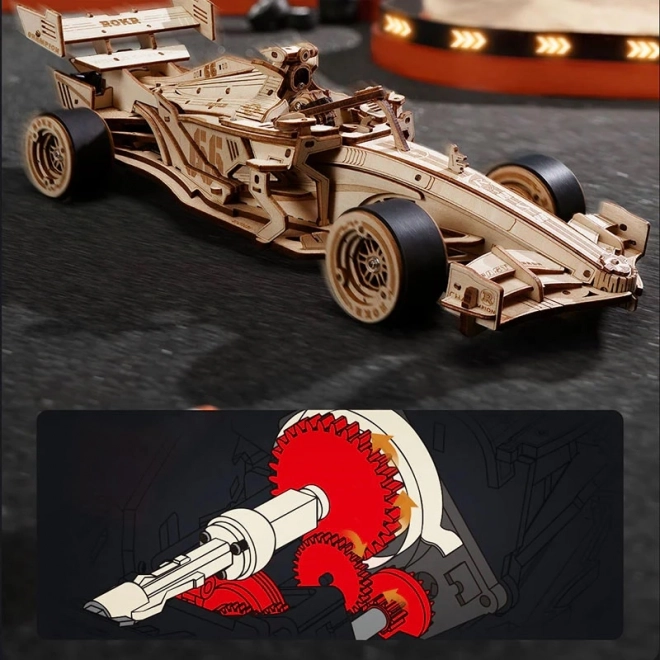 RoboTime 3D træpuslespil Racerbil