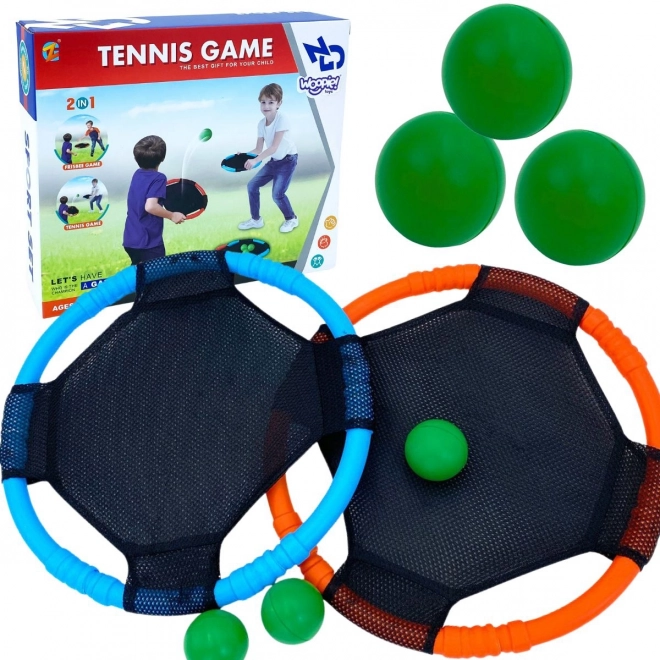 Woopie færdighedsspil 2-i-1 tennis frisbee