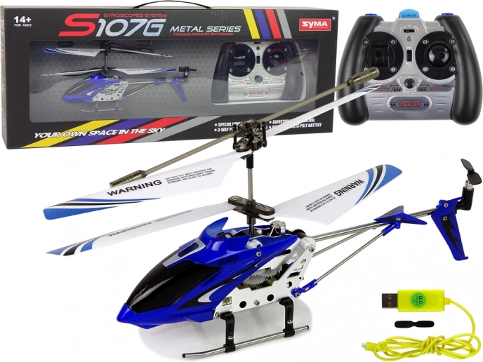 RC-helikopter SYMA S107G blå