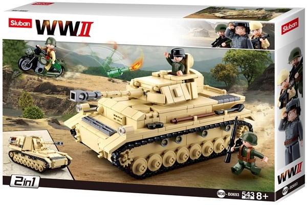 Sluban WWII M38-B0693 Stor tysk tank 2i1