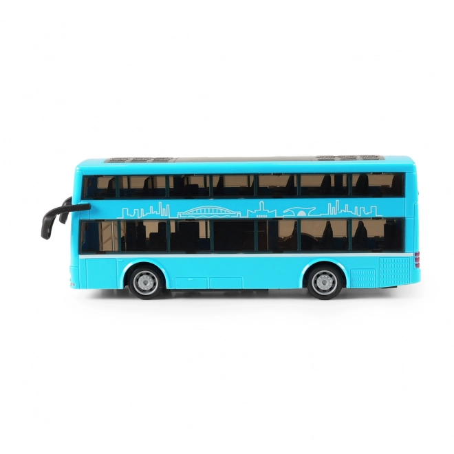 Tobedækket legetøj bus blå 20 cm