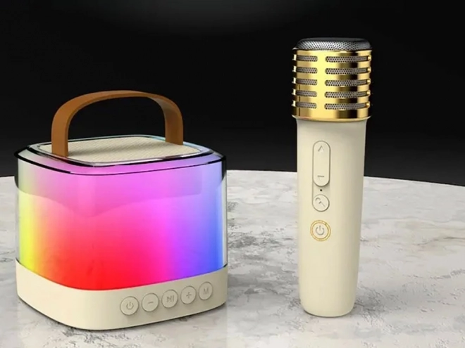 Mikrofon med trådløs højttaler og Bluetooth