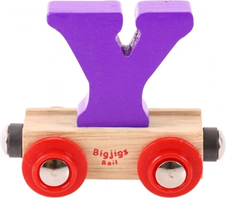 Trævogn med bogstavet Y BIGJIGS RAIL