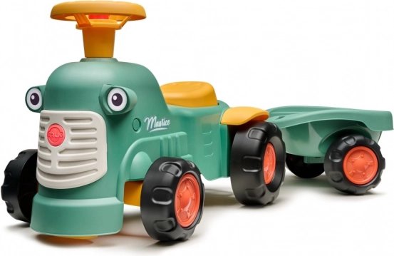 Børnetraktor Falk Baby Maurice Vintage med sæde på trailer