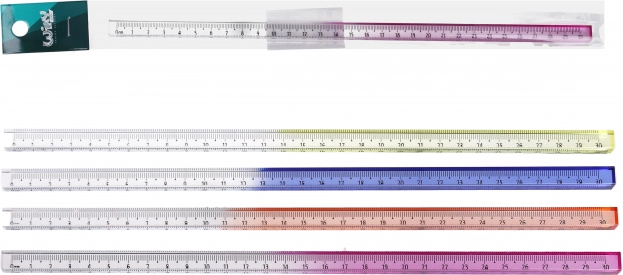 3D lineal 30 cm farvet