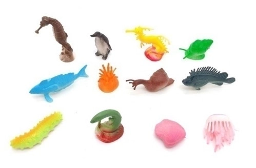 Sæt af figurer Havverden 12 stk 7 cm