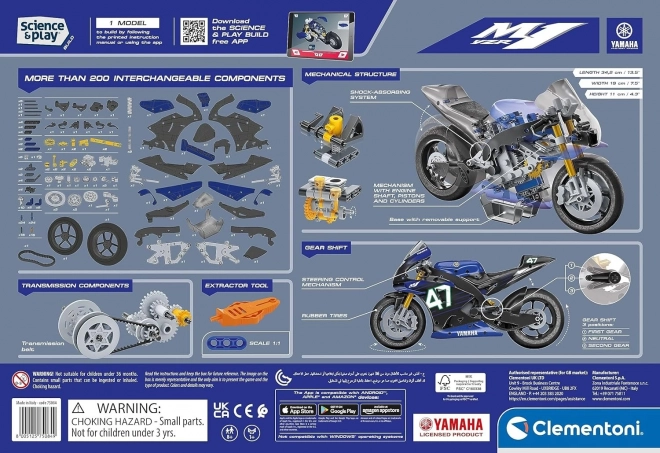 CLEMENTONI Videnskab&Leg Mekanisk Laboratorium Yamaha Motorcykel