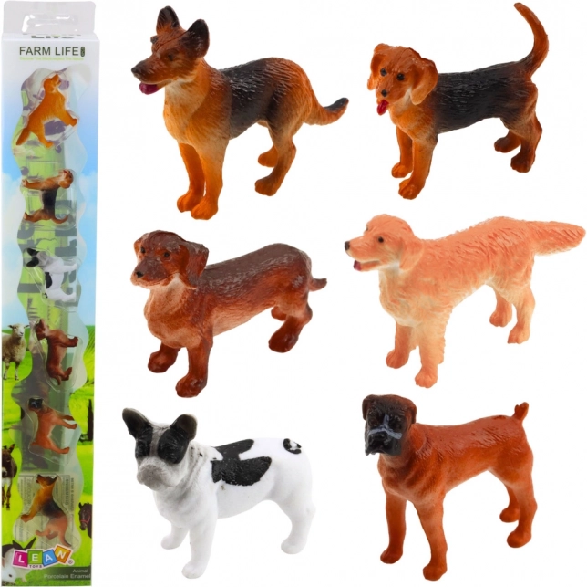 Sæt af mini hundefigurer