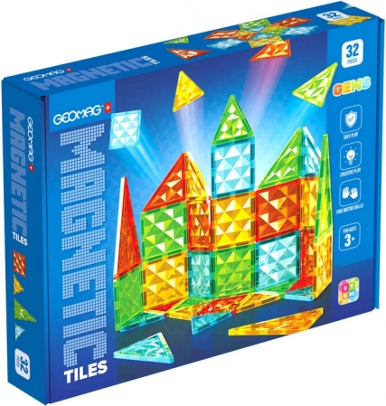 Geomag Gems 32 magnetiske fliser