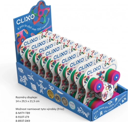 Designer Pack magnetiske blokke Clixo, sorte