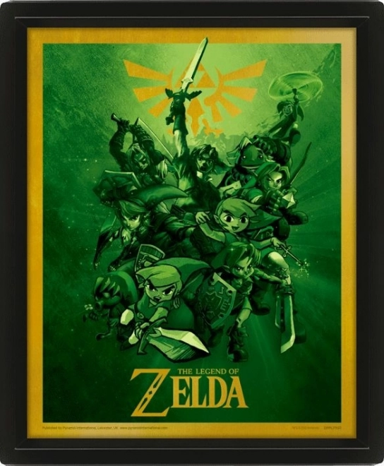3D-billede ZELDA med lentiulær print 23×28 cm