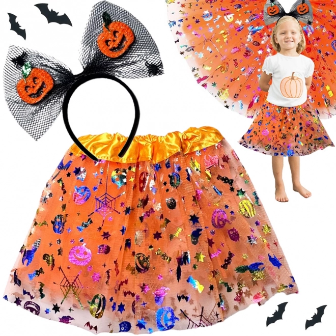 Halloween-kostume med hårbøjle og tutu-nederdel