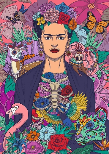 Trefl puslespil Premium Plus Frida Kahlo – Den blomstrende sjæl, 1000 brikker