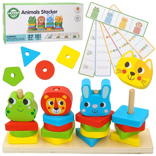 Montessori dyr puslespil pyramide 27 dele FSC