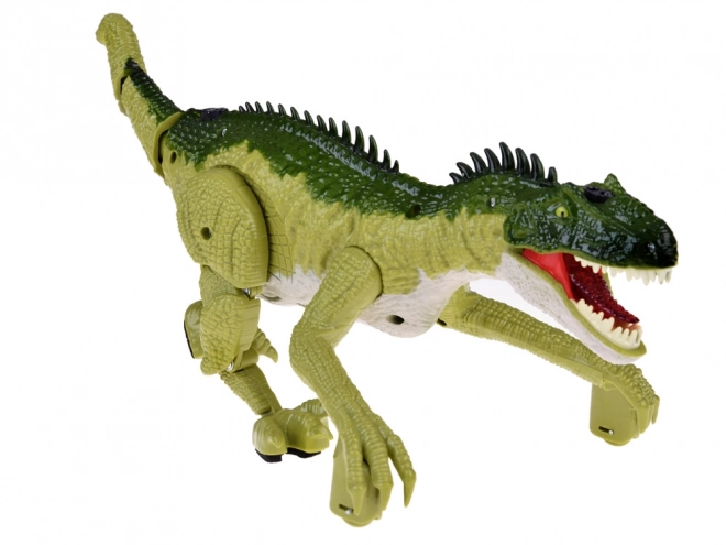 Grøn dinosaur med fjernbetjening