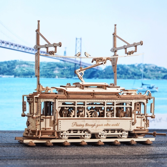 RoboTime 3D træ mekaniske puslespil Sporvogn