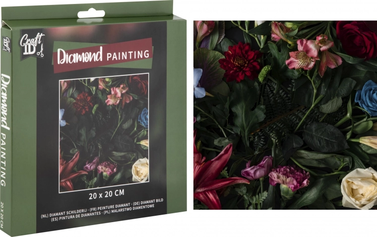 Diamantmaleri Blomster 20 × 20 cm