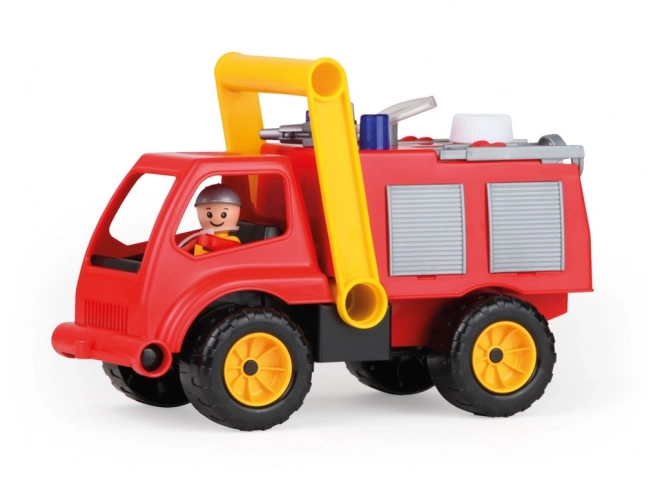Sprøjtende brandbil med figur