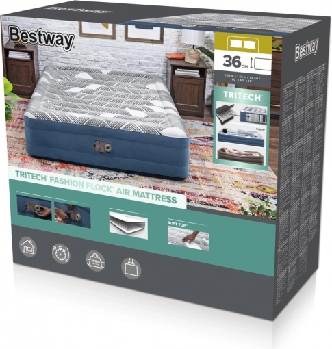 Oppustelig madras Bestway 203 x 152 x 36 cm