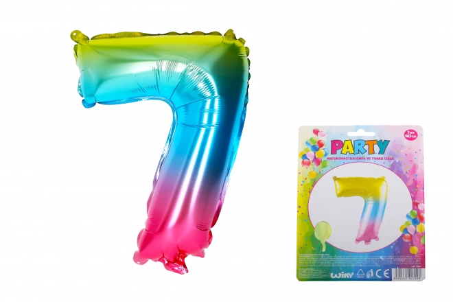 Oppustelig ballon nummer 7 regnbue