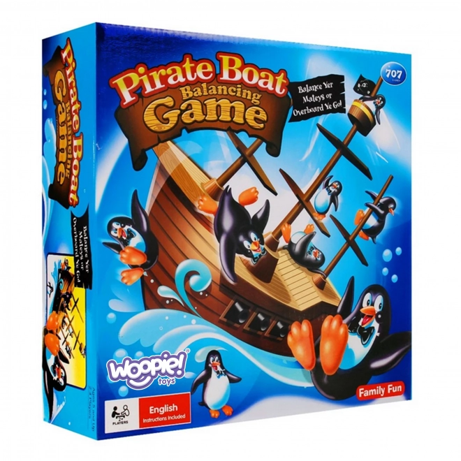 Eventyrspil piratskib med pingviner